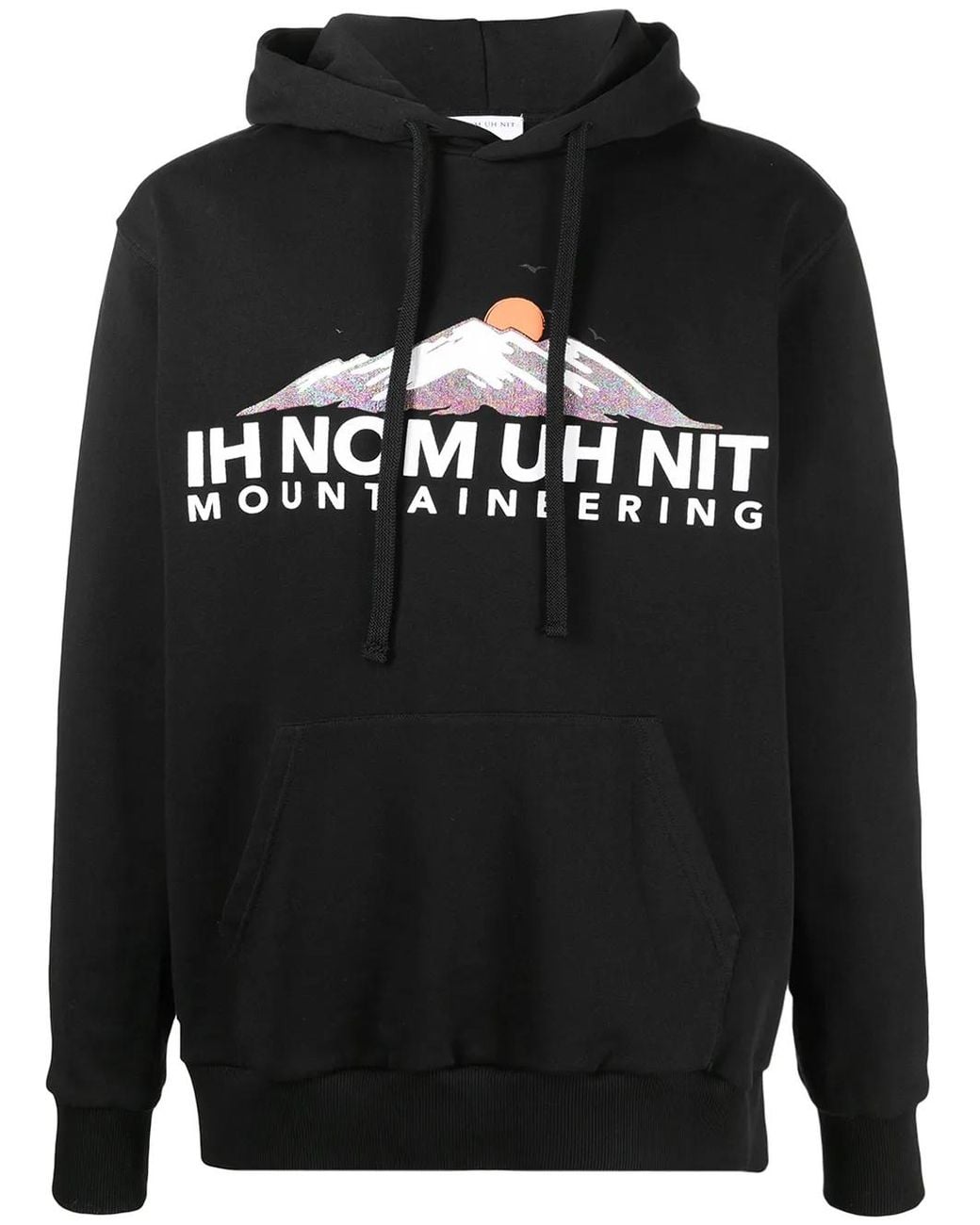 Ih Nom Uh Nit Black Logo Drawstring Hoodie for men