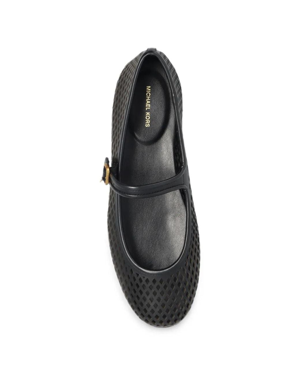 MICHAEL Michael Kors White Nellie Flex Perforated Ballet Flats