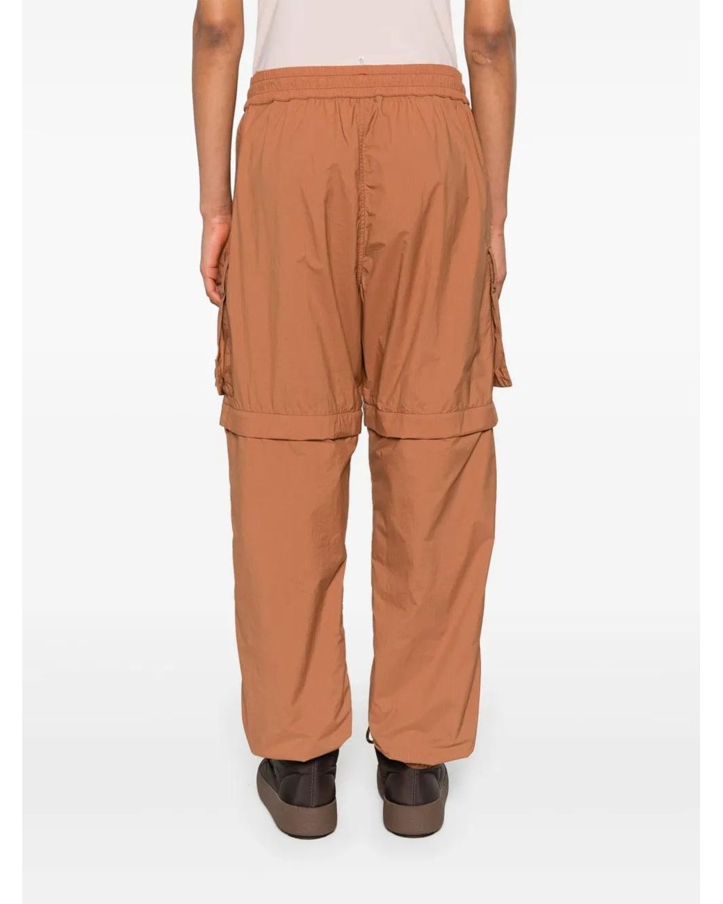 Moncler Orange Ripstop Zip-Off Cargo Trousers