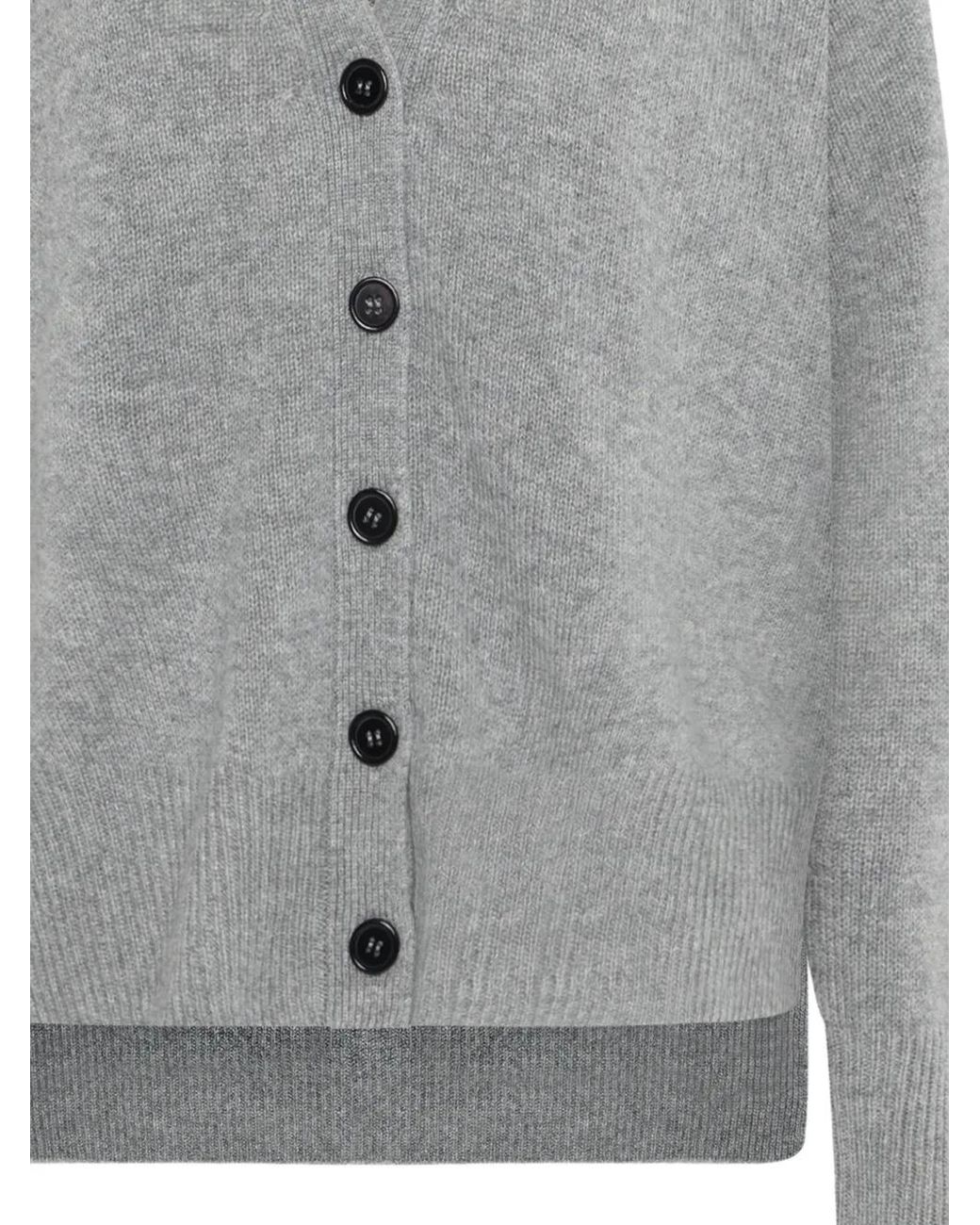 EMERSON RENALDI Gray V-Neck Button Cardigan