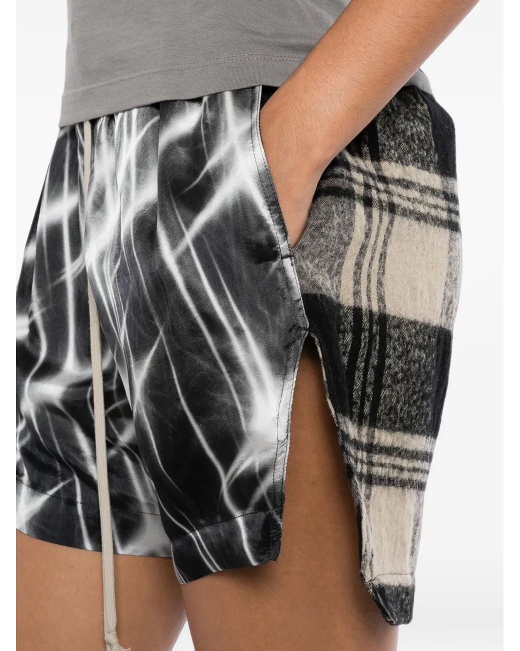 Rick Owens Gray Fog Shorts