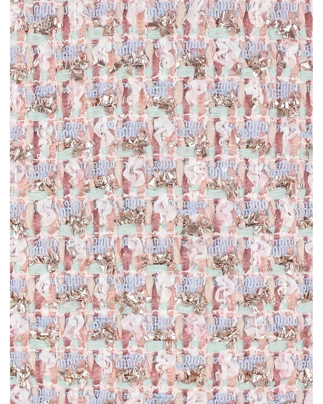 Valentino Garavani Pink Embellished-Button Tweed Mini Dress