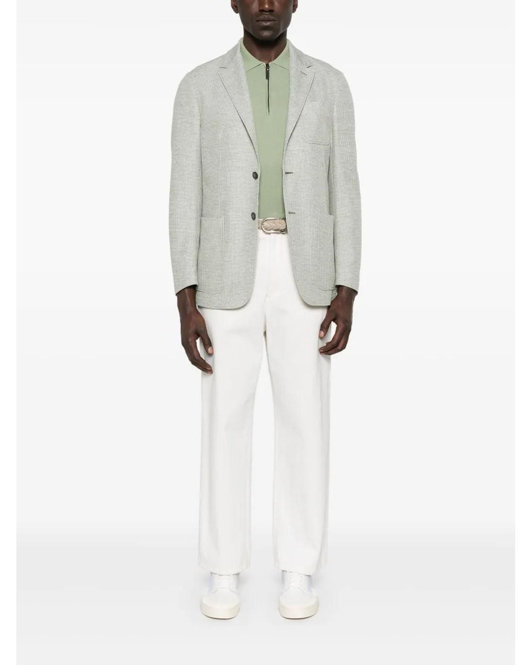 Canali Gray Textured Blazer for men