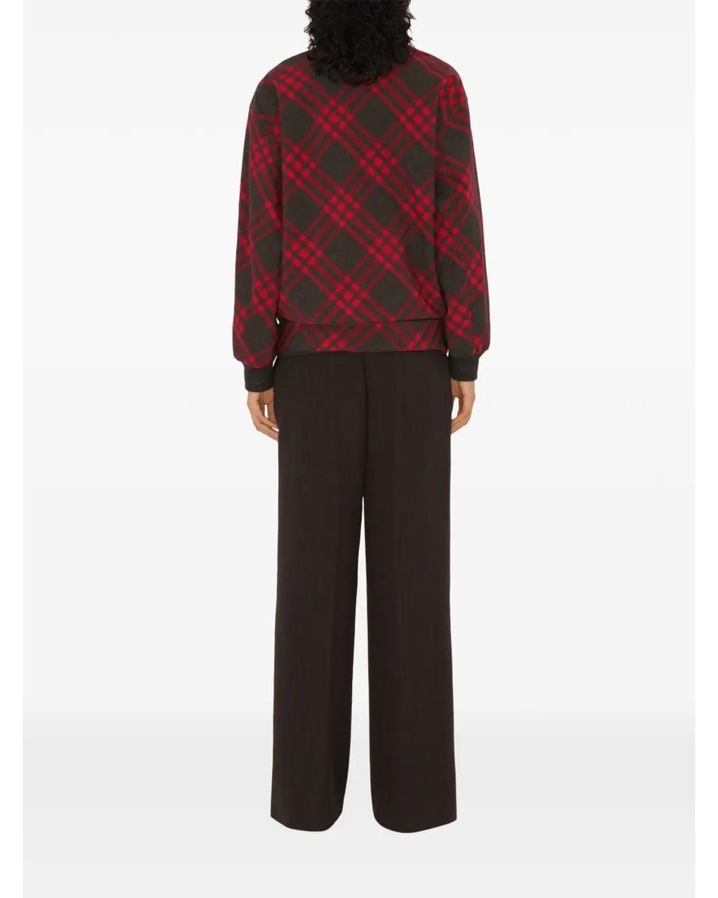 Burberry Red Check Zip Jacket