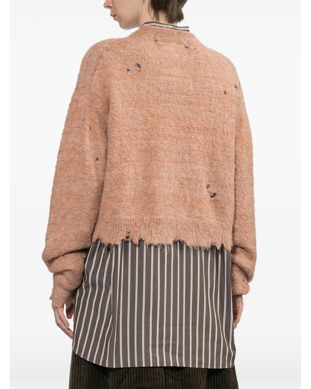 Maison Mihara Yasuhiro Natural Chunky-Knit Cardigan