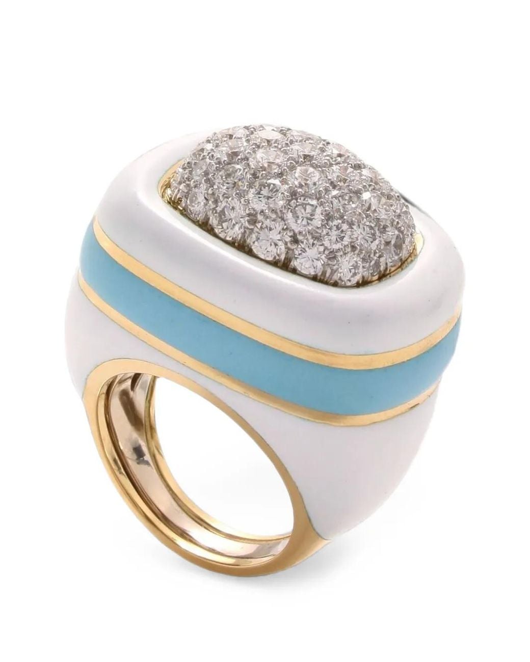 David Webb Gray Cabana Ring Mit Diamant