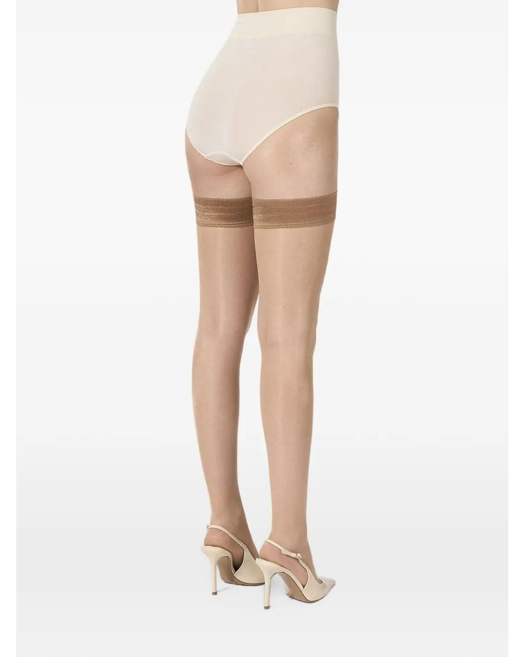 Wolford White 20 Stay-Up Stockings