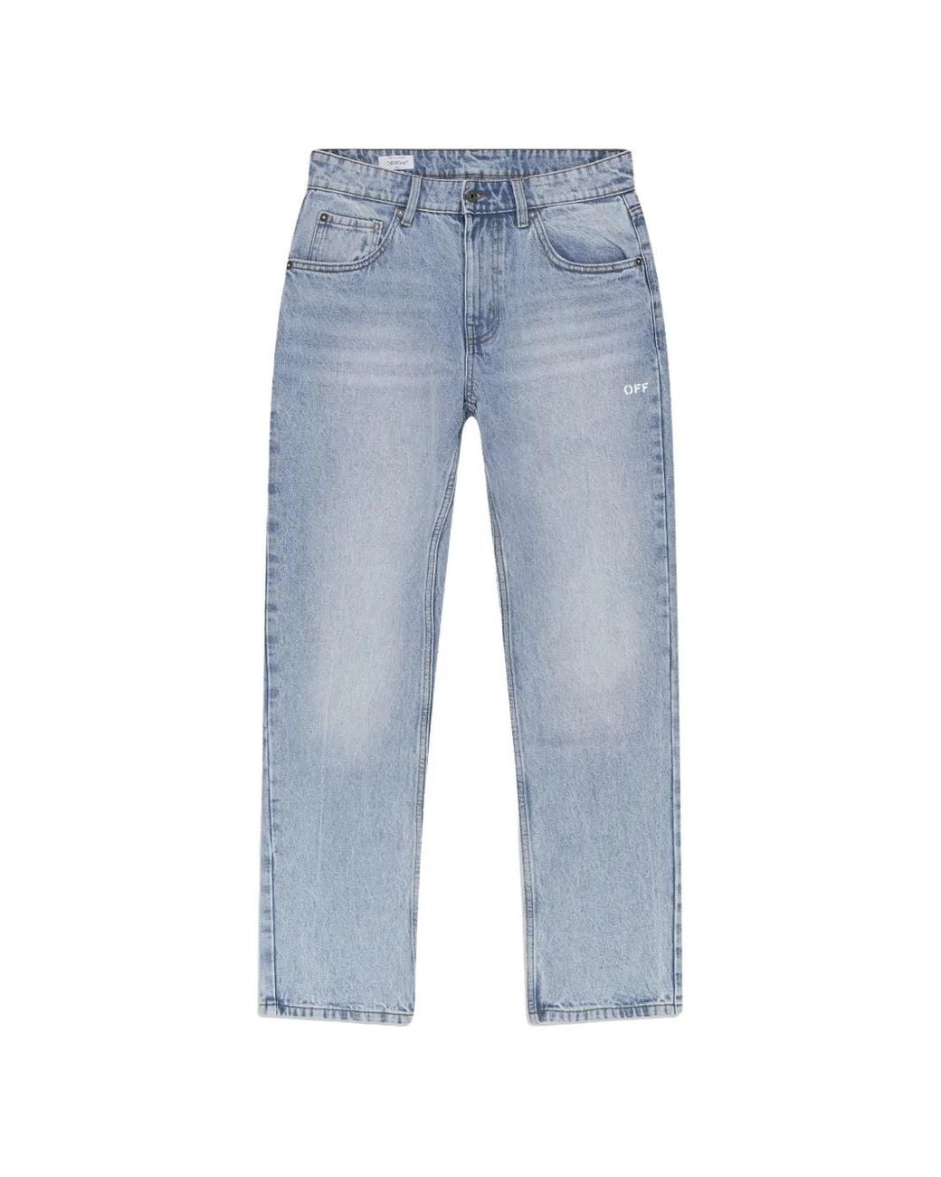 Off-White c/o Virgil Abloh Blue Spray Arrow Relaxed-Fit Jeans for men