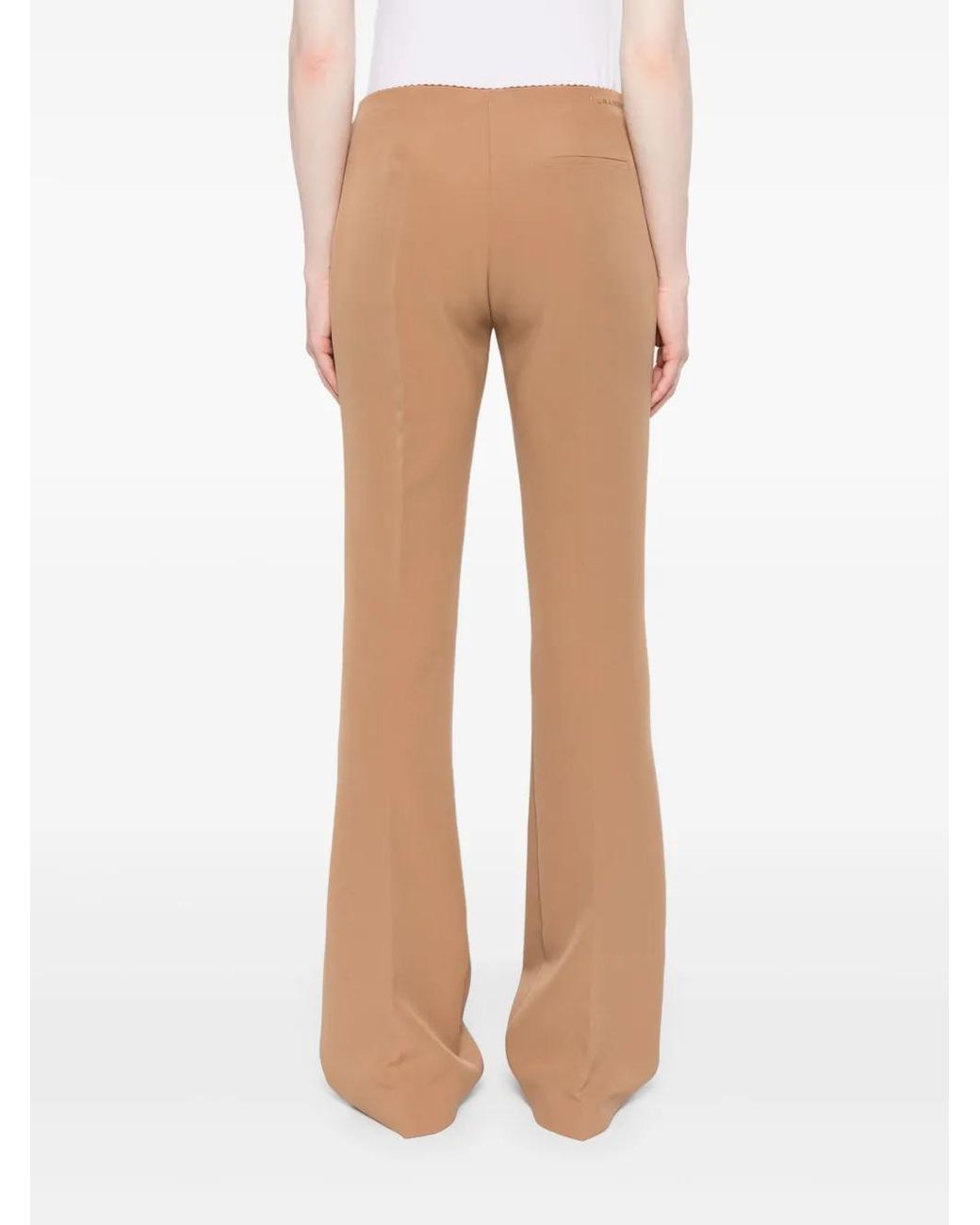 ERMANNO FIRENZE Natural Logo-Embroidered Trousers