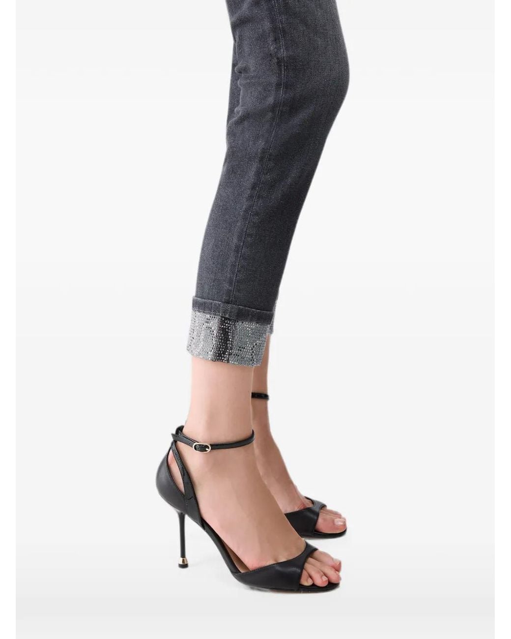 Liu Jo Blue Skinny Jeans With Embellishments
