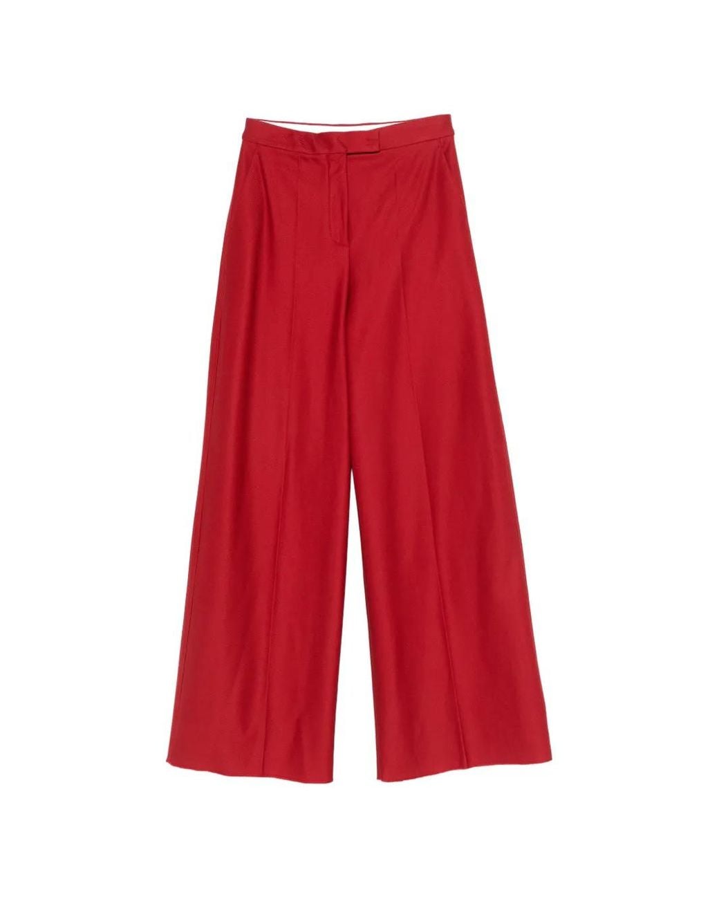 Max Mara Red Wide-Leg Trousers