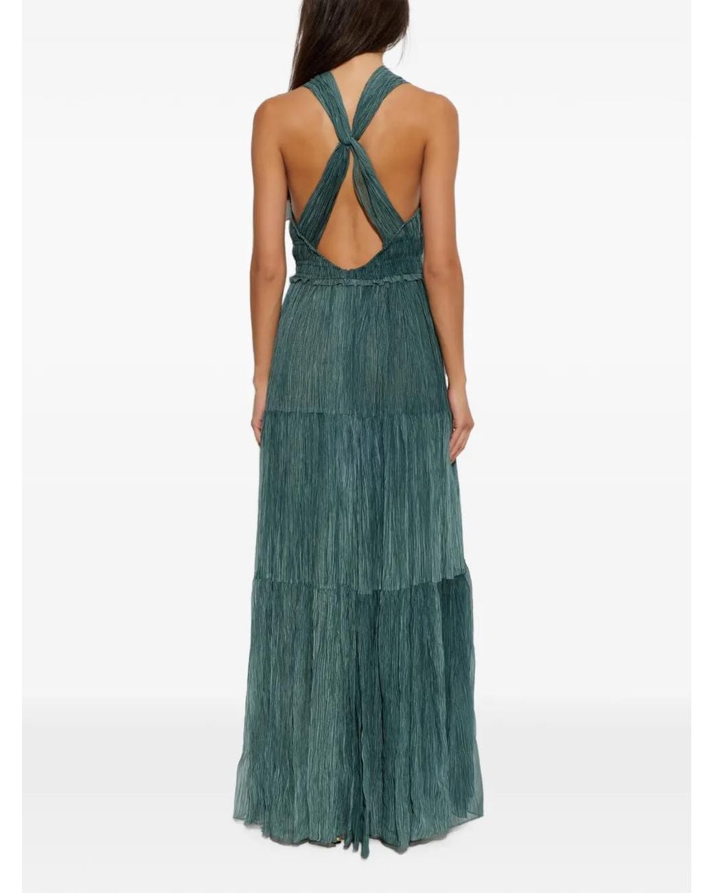 Ulla Johnson Green Freesia Silk Maxi Dress