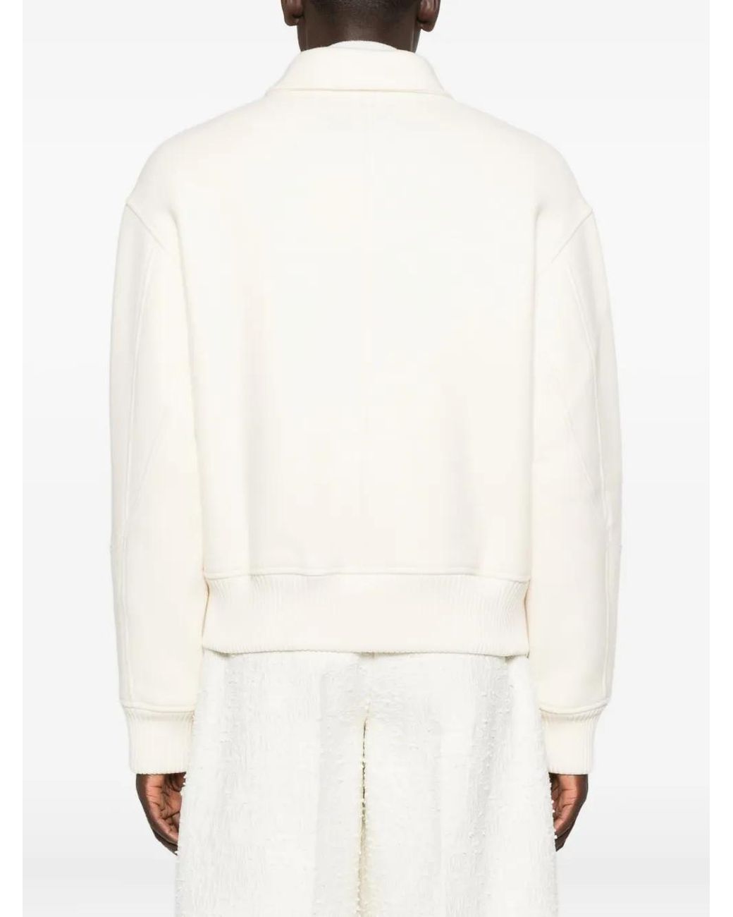 Giubbotto "Le Bomber" Con Bottoni E Collo Camicia di Jacquemus in White da Uomo