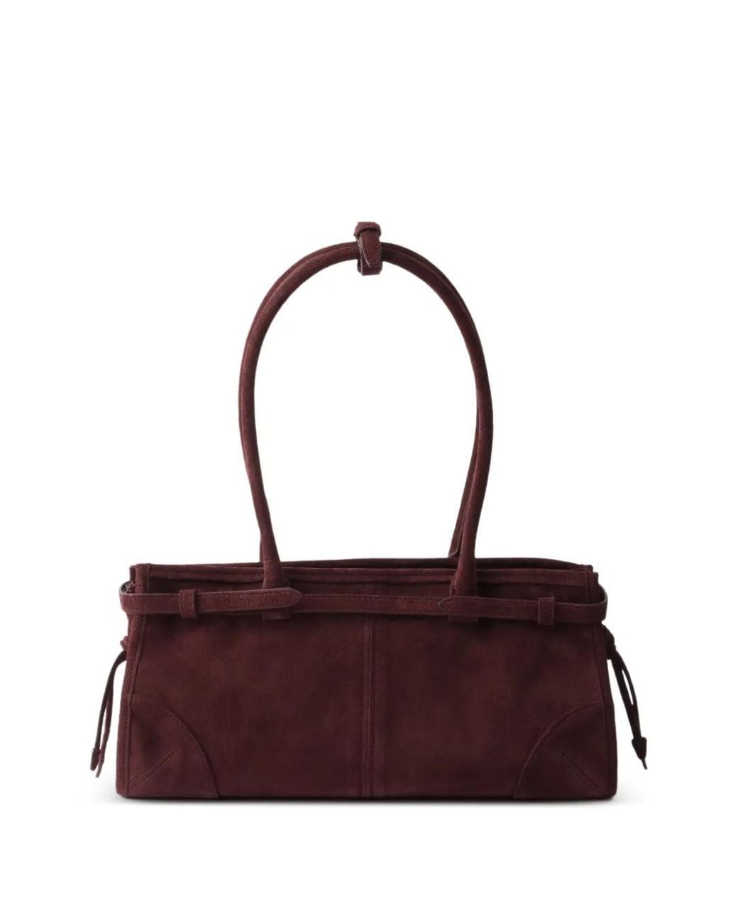 Prada Purple Bonnie Medium Suede Handbag