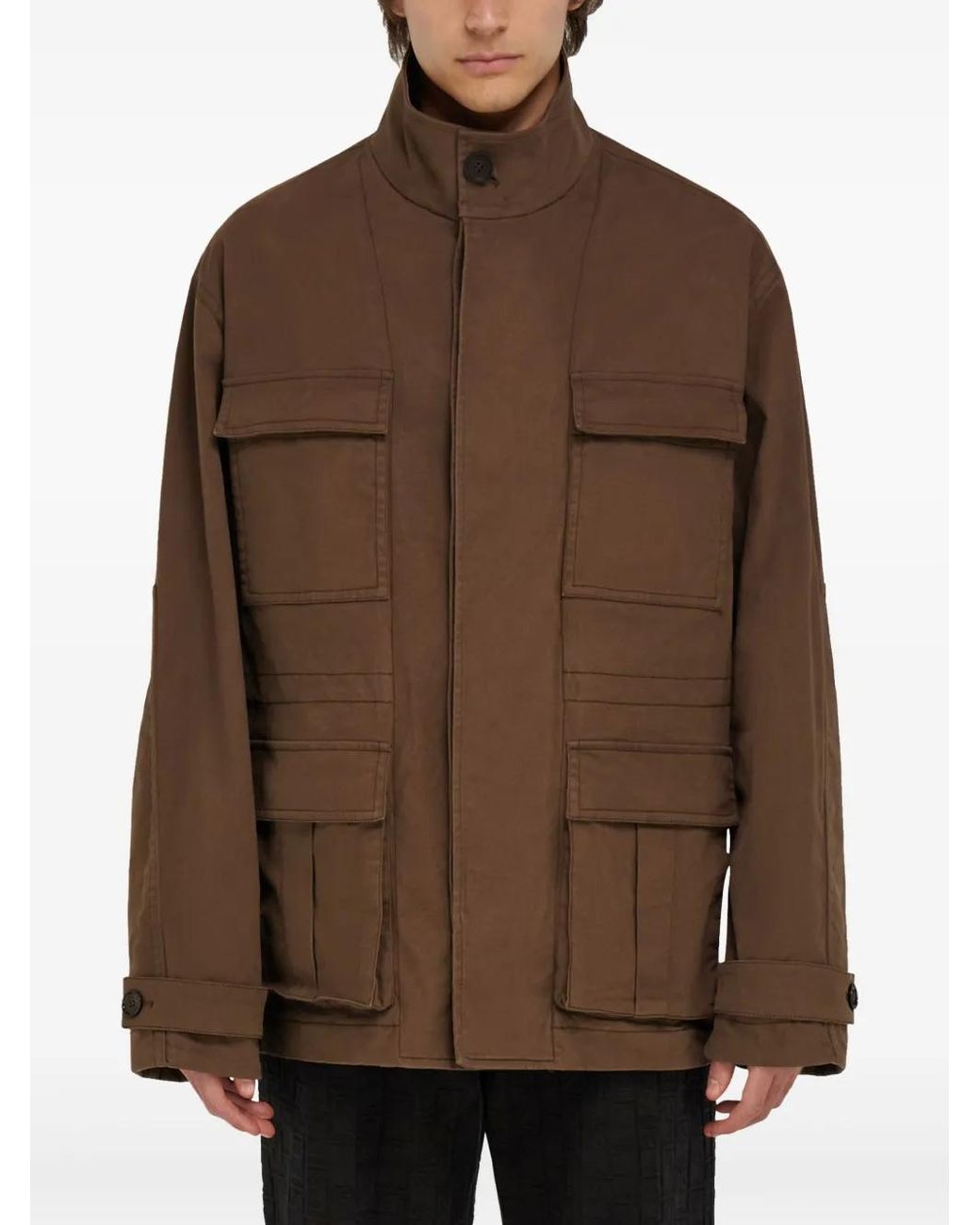Ferragamo Brown Saharan Jacket for men