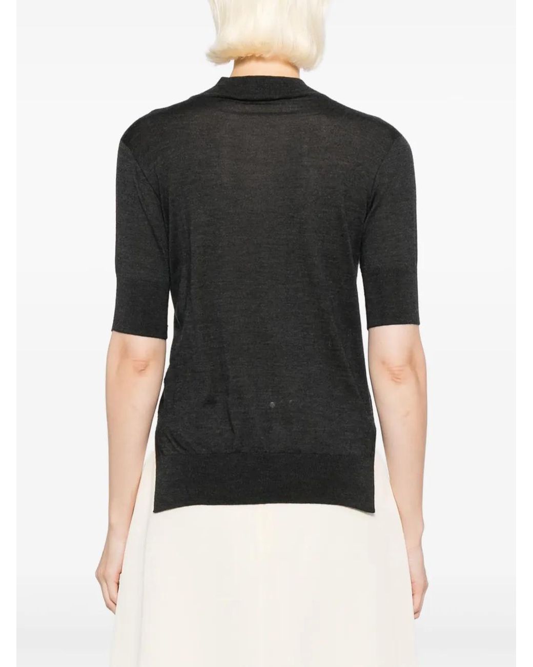 Jil Sander Black Crew-Neck Top