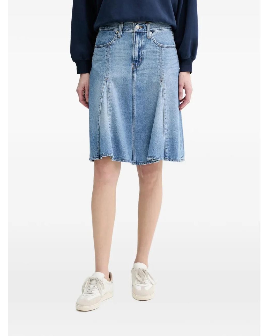 Levi's Blue Godet Denim Skirt