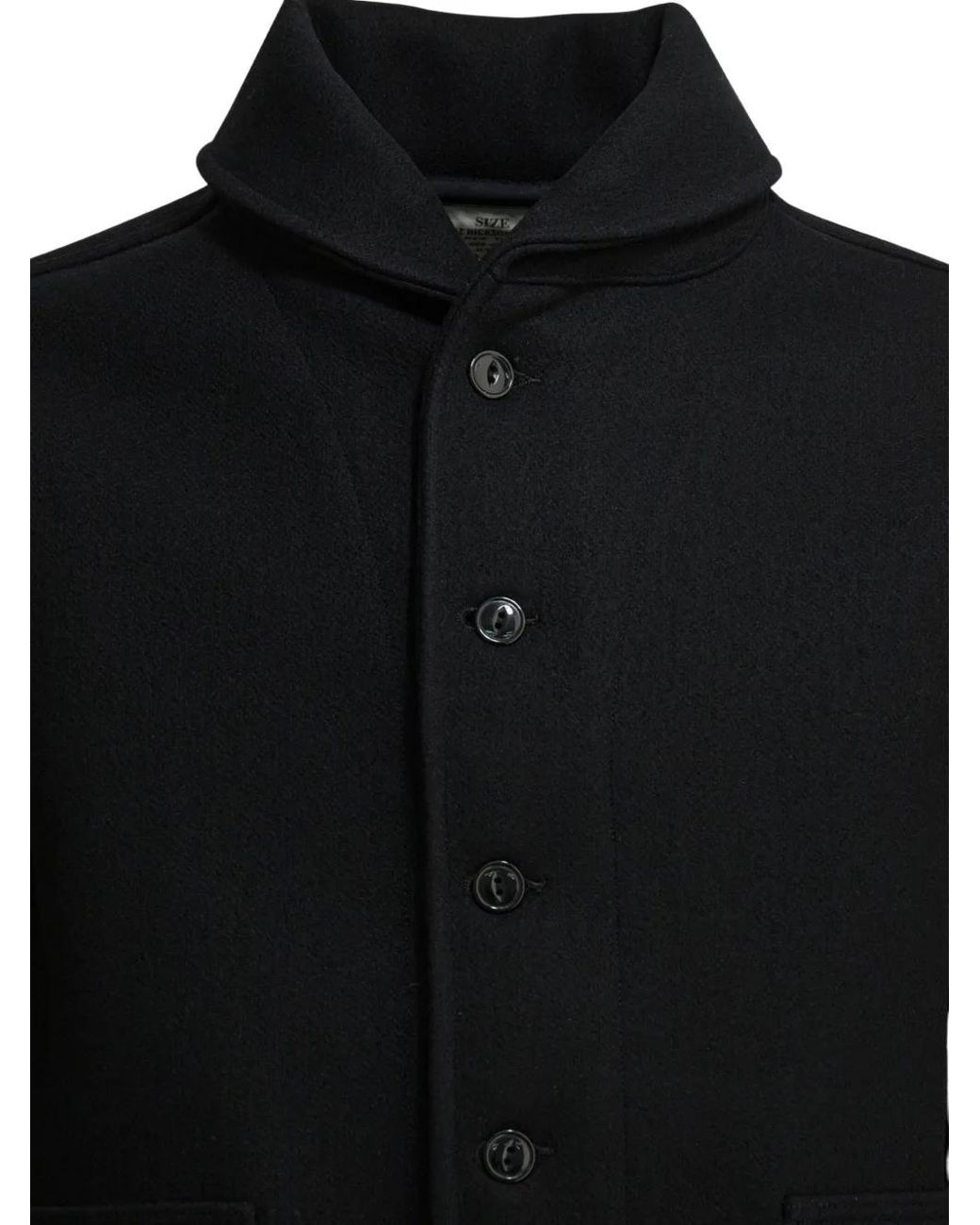 Buzz Rickson's Black Button Flap Pocket Jacket for men
