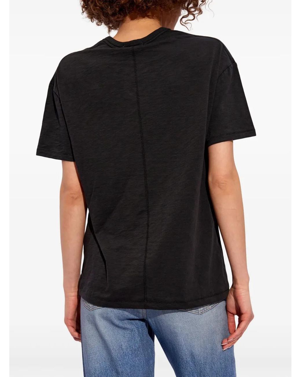 Rag & Bone Black Mini Slub Crew-Neck T-Shirt