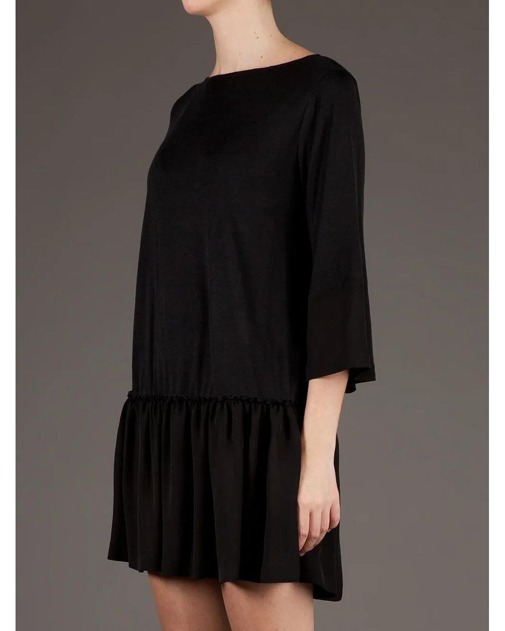 Twisty Parallel Universe Black Flared Dress