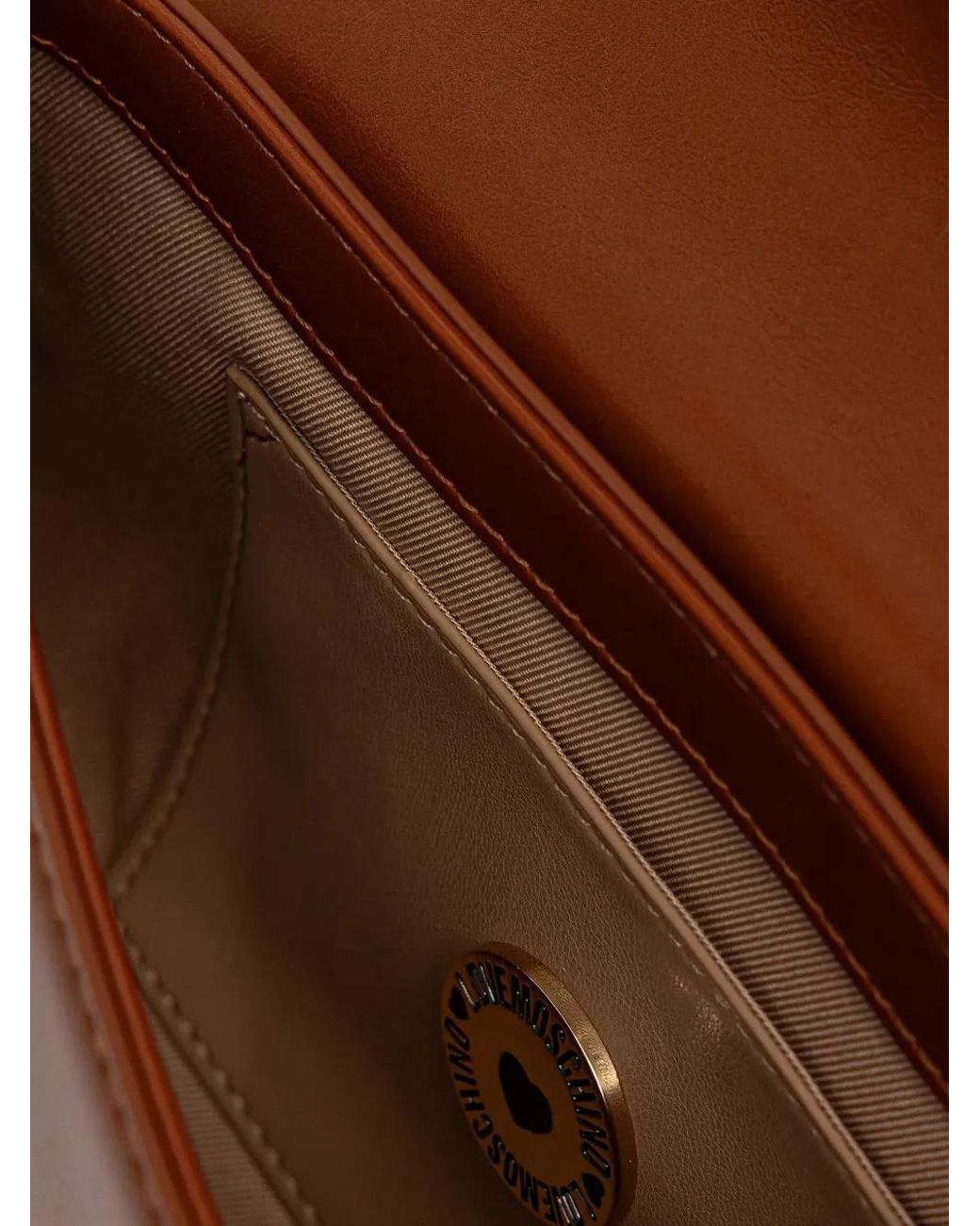 Love Moschino Brown Logo-Plaque Shoulder Bag