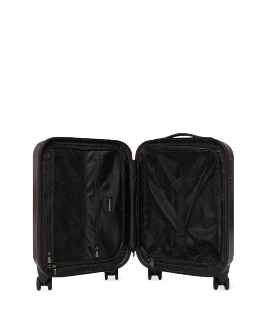 Emporio Armani Black Logo-Embossed Spinner Suitcase for men