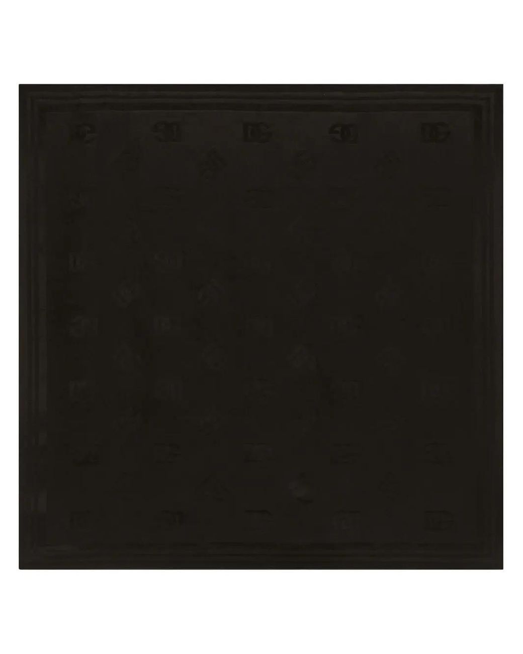 Dolce & Gabbana Black Dg-Logo Jacquard Twill Scarf