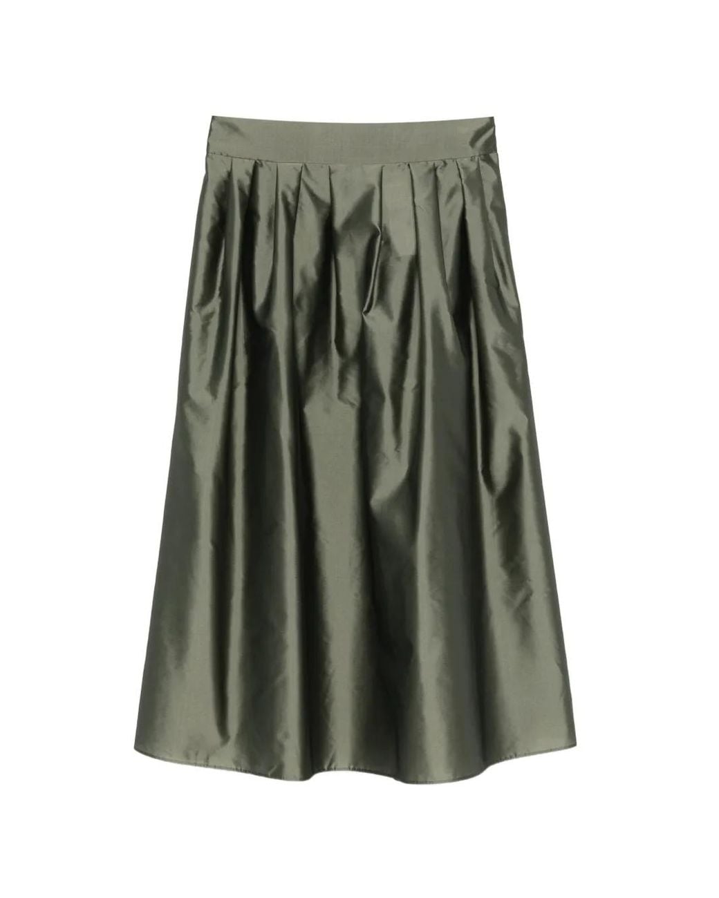 Max Mara Green Pleated Skirt