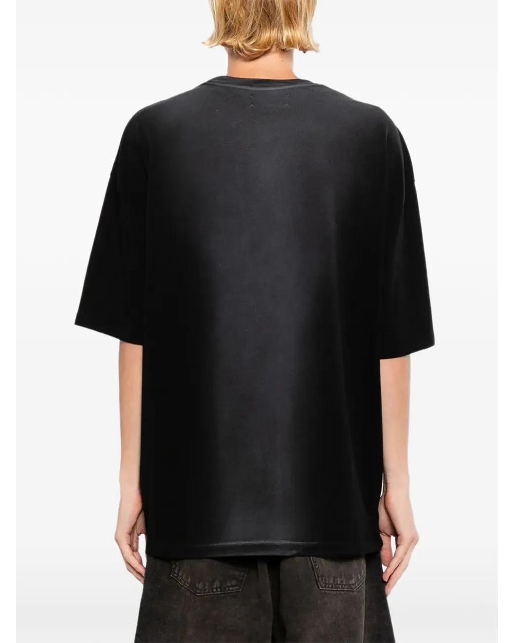 Amiri Black Logo-Embroidered T-Shirt for men