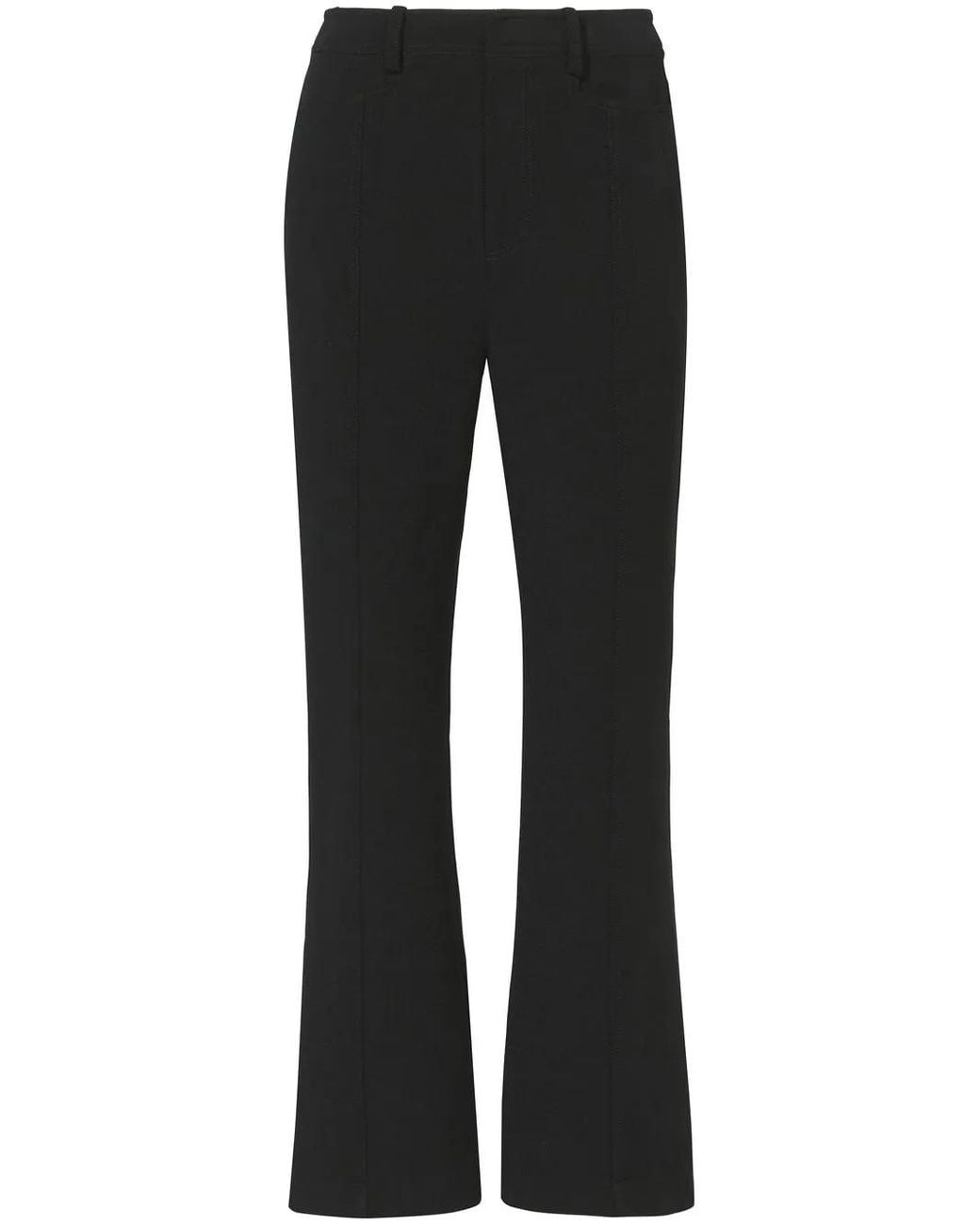 Proenza Schouler Black Cropped Kick-Flare Trousers