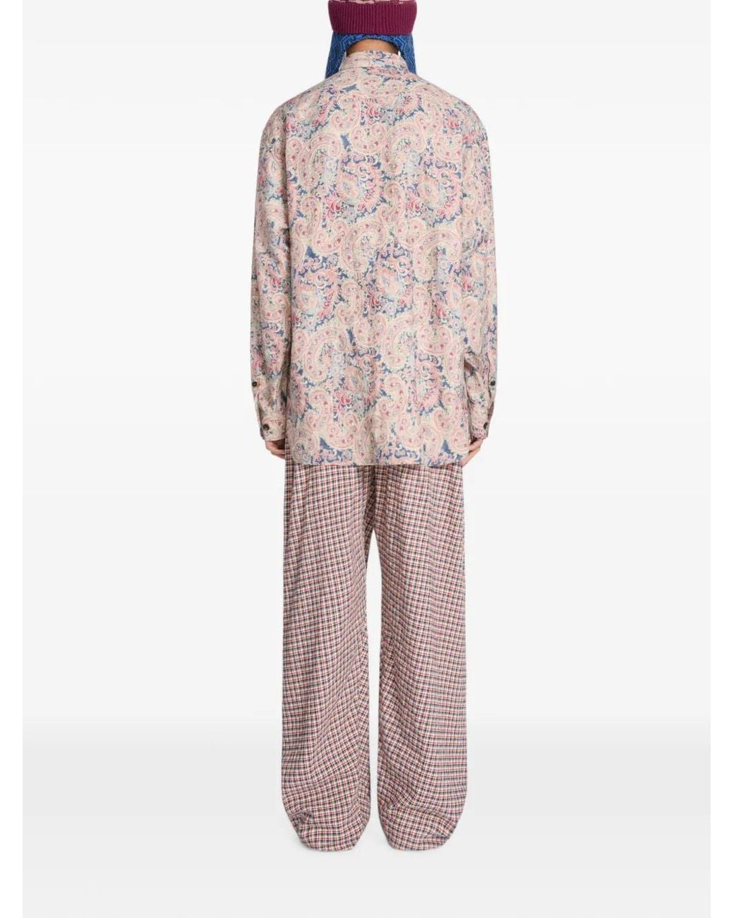 Dries Van Noten Pink Loose Jacquard Shirt for men