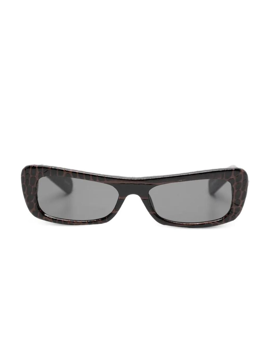 Jacquemus Gray Capri Crocodile-Effect Sunglasses