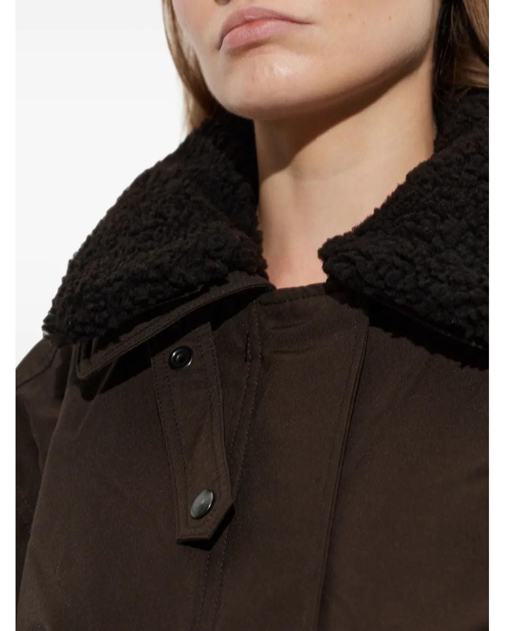 Canada Goose Black Veste Scout À Col En Peau Lainée
