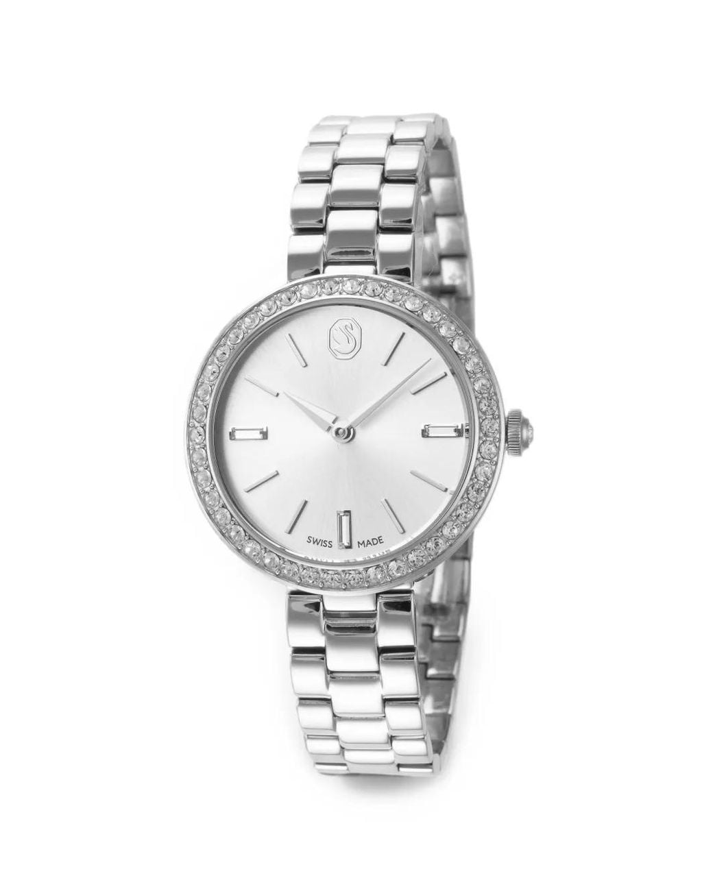 Swarovski White Cetra Crystal-Embellished 30Mm Watch