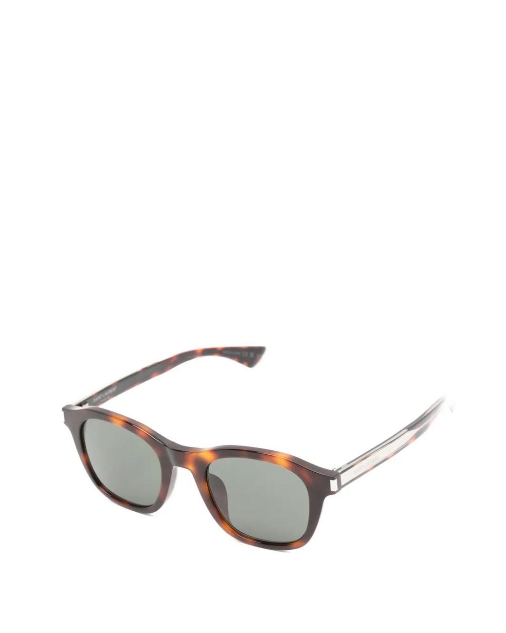 Saint Laurent Gray Tortoiseshell-Pattern Sunglasses