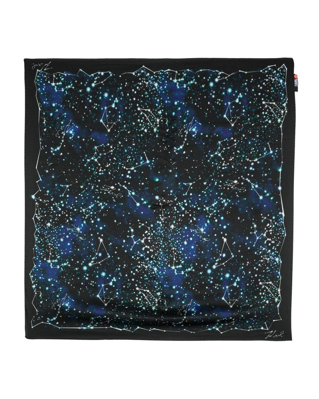 Karl Lagerfeld Space Milkyway Evening Silk Scarf in Blue | Lyst