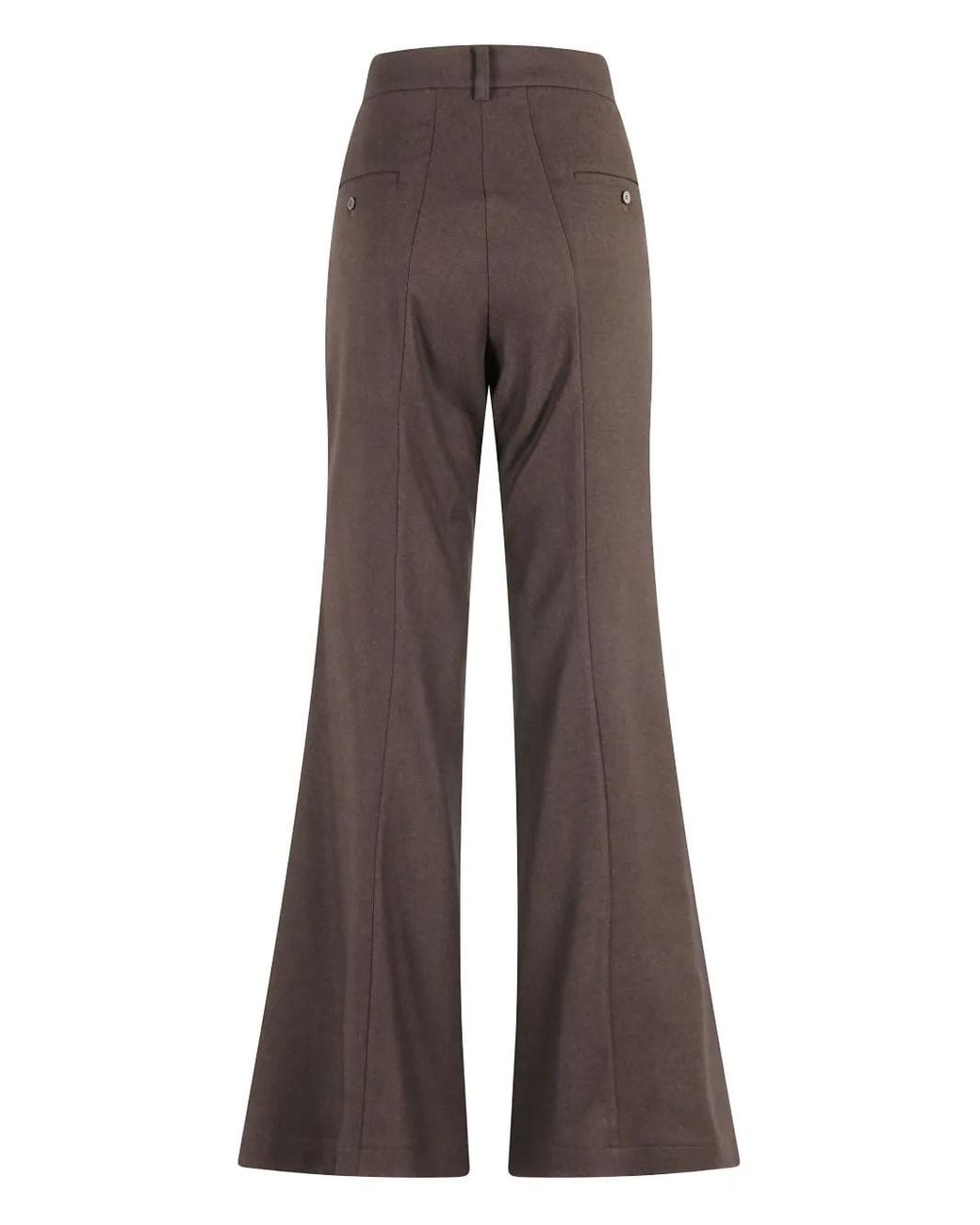 Alysi Brown Buttoned Trousers