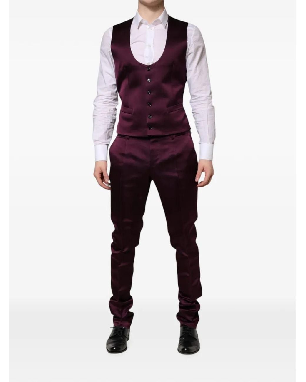 Dolce & Gabbana Red Single-Breasted Suit for men