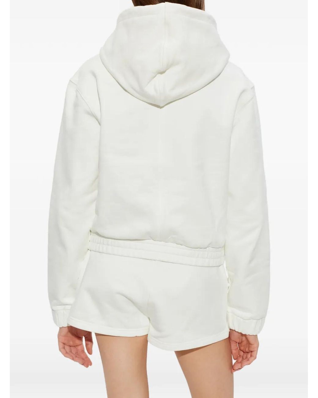 M I S B H V White Logo Hoodie