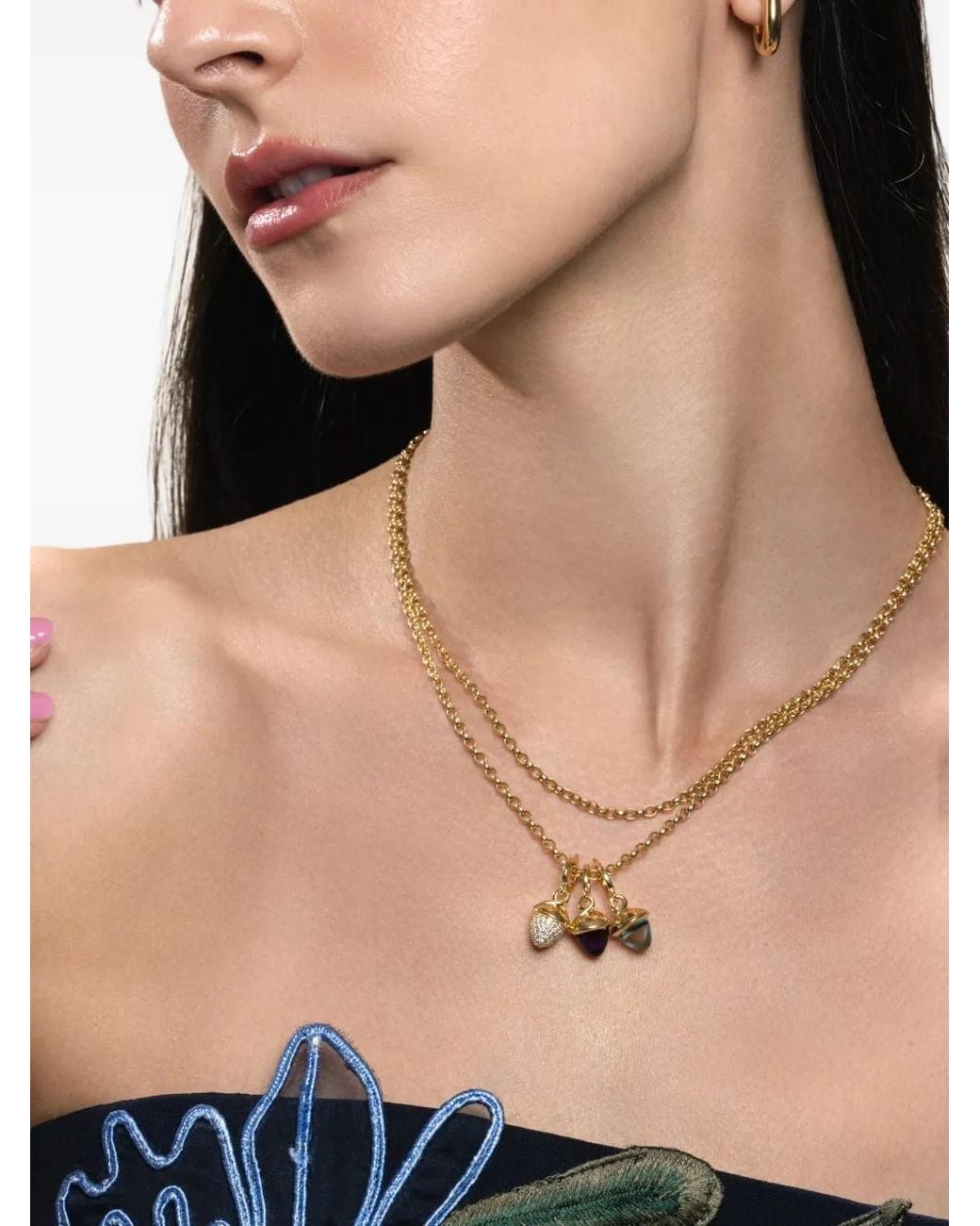 Tamara Comolli Black Flamenco Diamond Pendant
