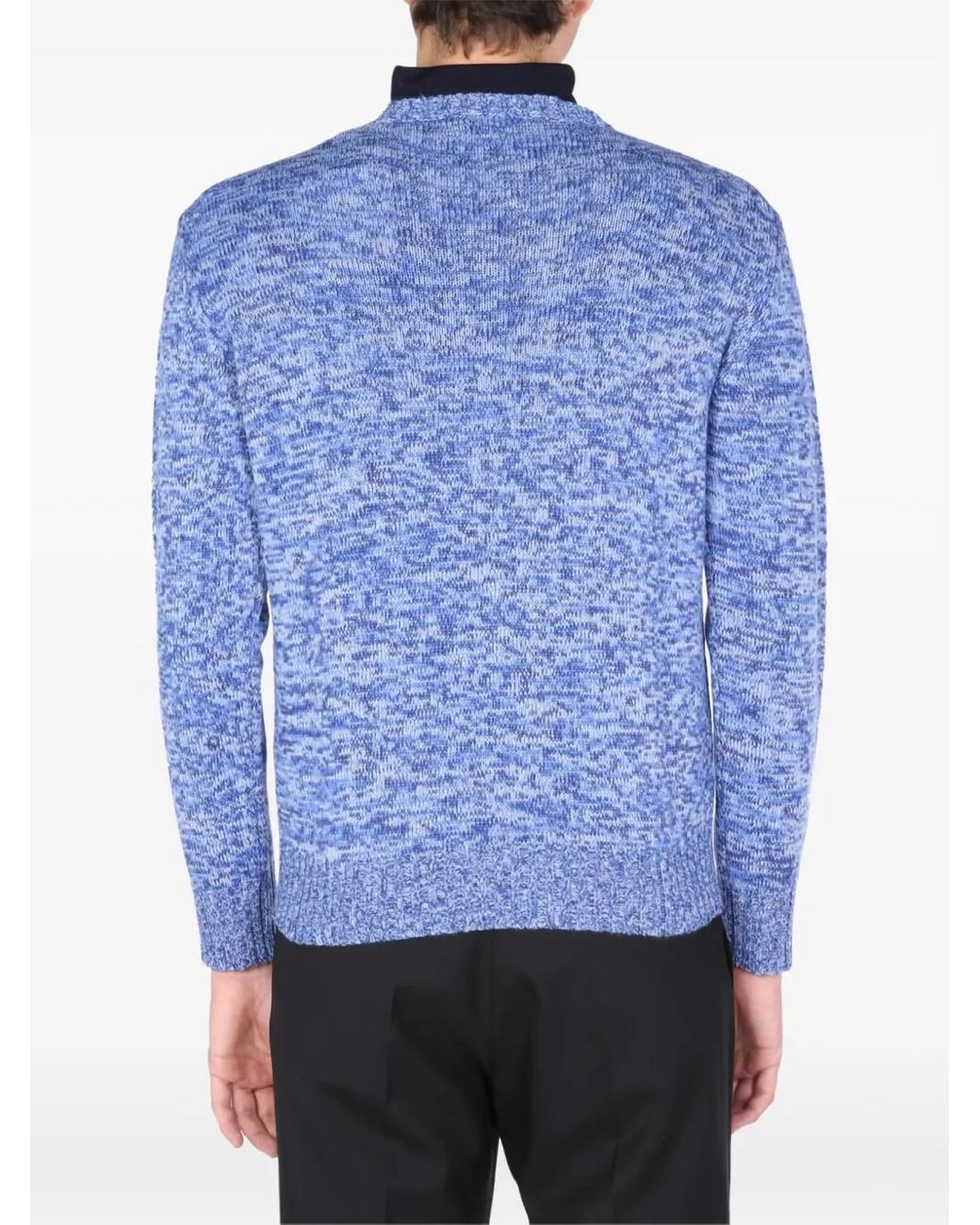 Ballantyne Blue Speckled Wool Sweater for men