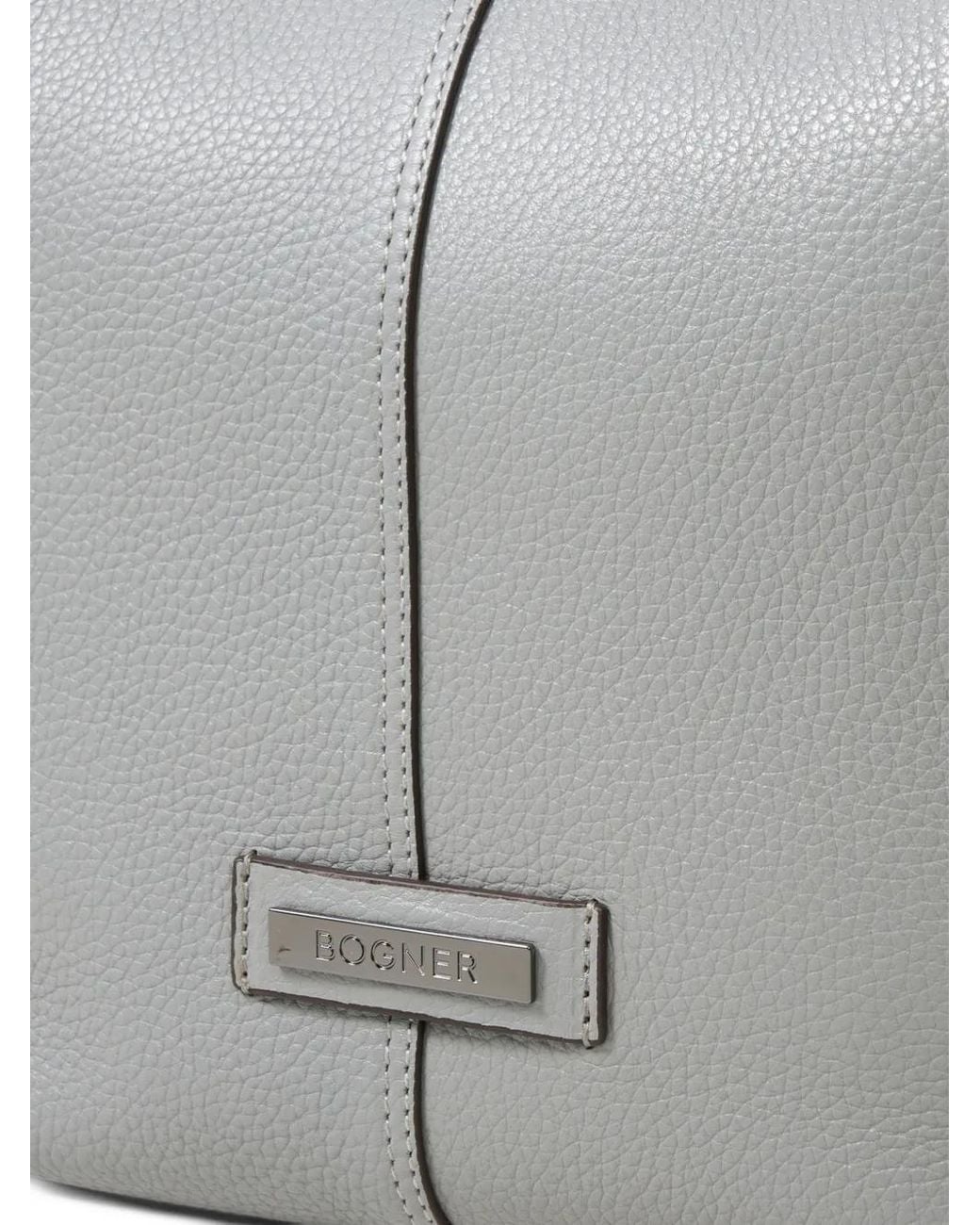 Bogner Gray Neuwies Keiko Leather Detachable-Pouch Tote Bag
