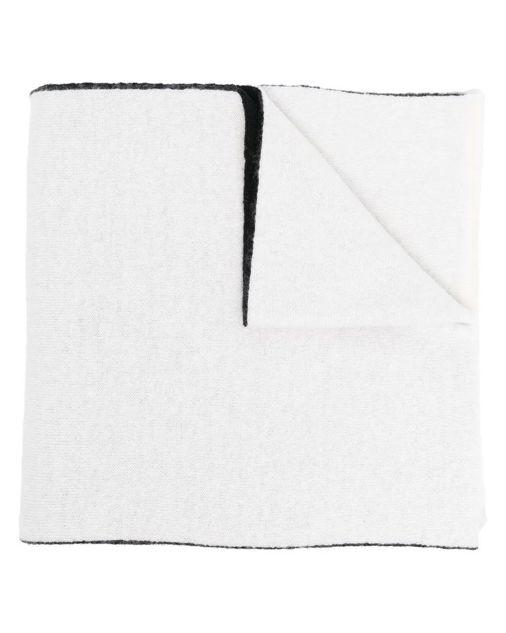 Alberta Ferretti White Logo-Print Scarf