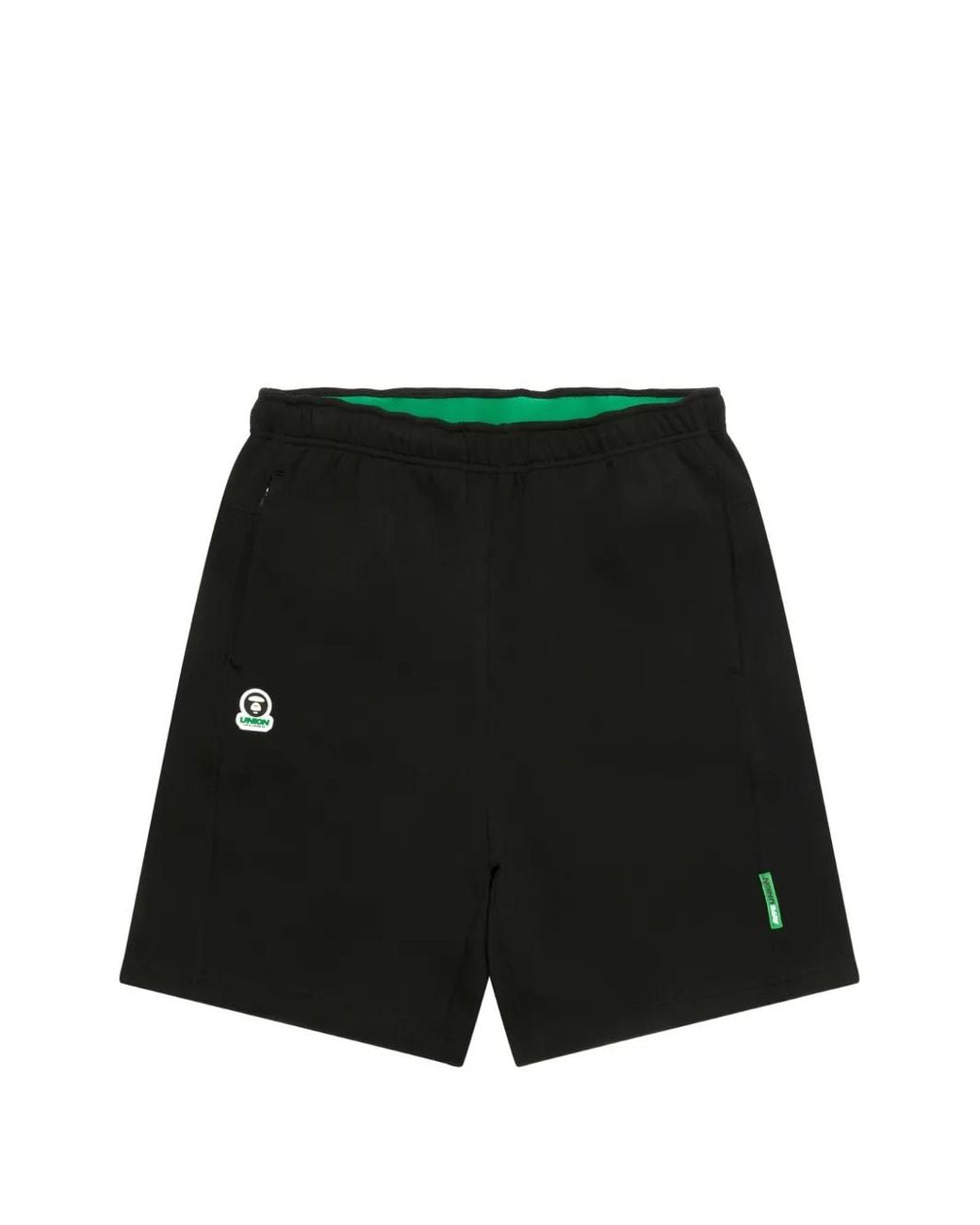Aape By A Bathing Ape Black Logo-Appliqué Track Shorts for men