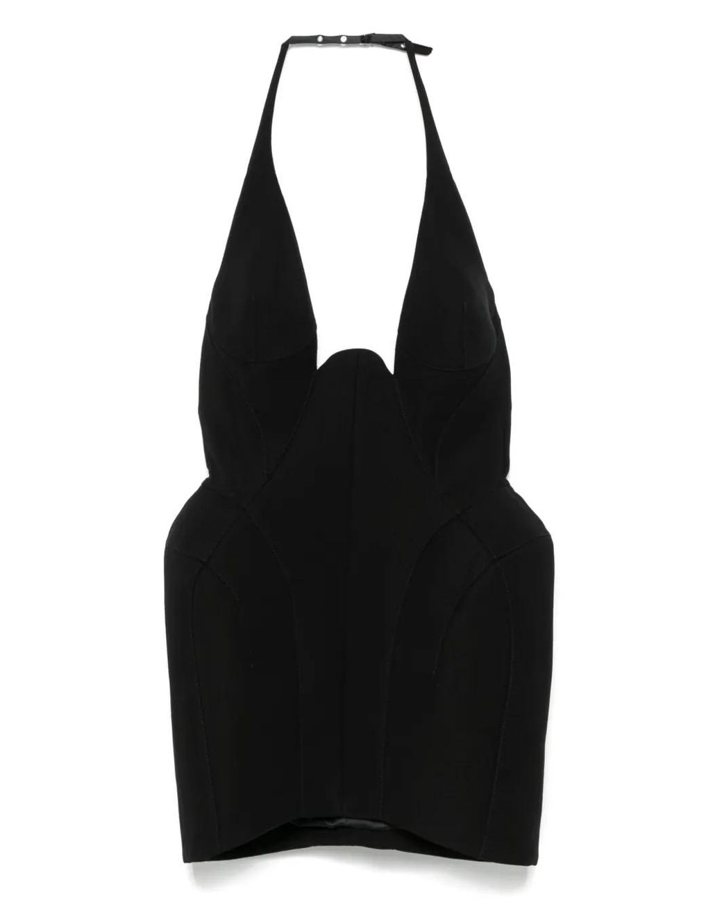 Mugler Black Tailored Mini Dress