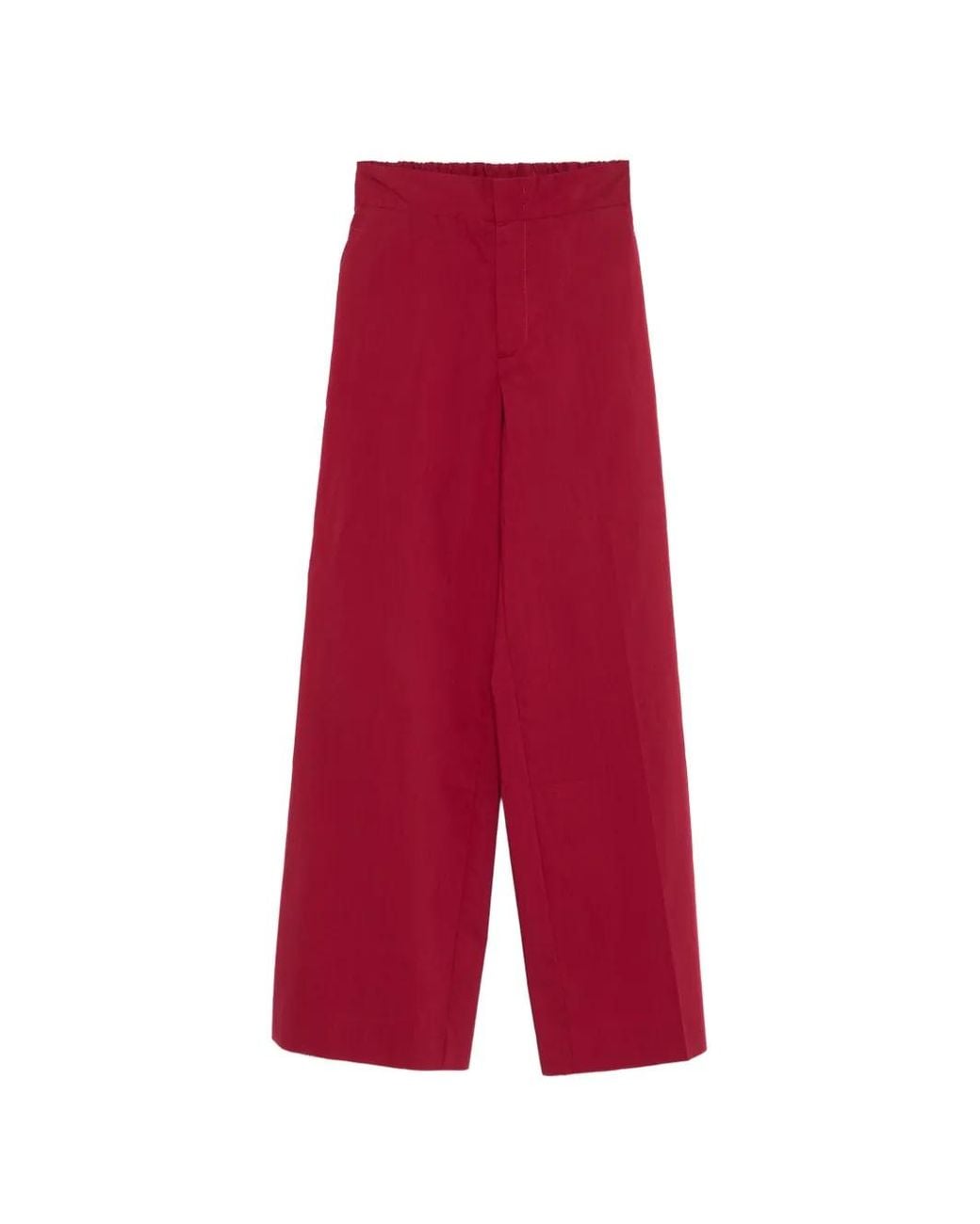 Sa Su Phi Red Elasticated-Waistband Trousers