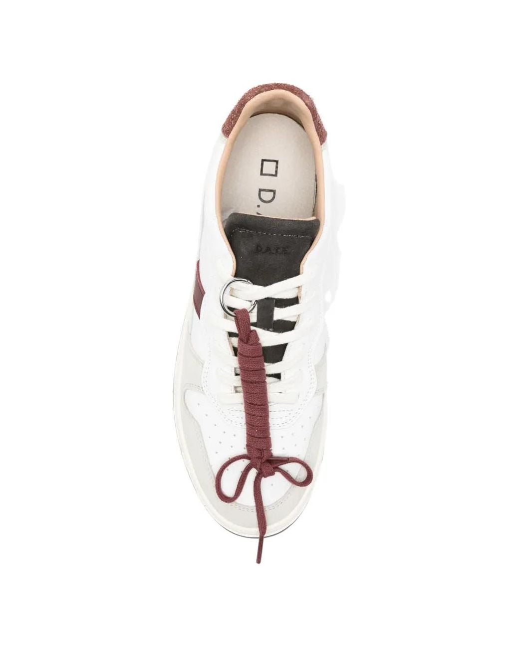 Date White Court 2.0 Vintage Panelled Leather Sneakers for men