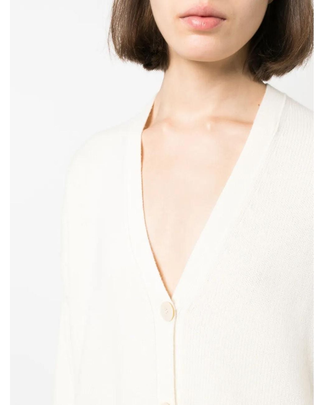Theory White Boxy Oversized Cardigan