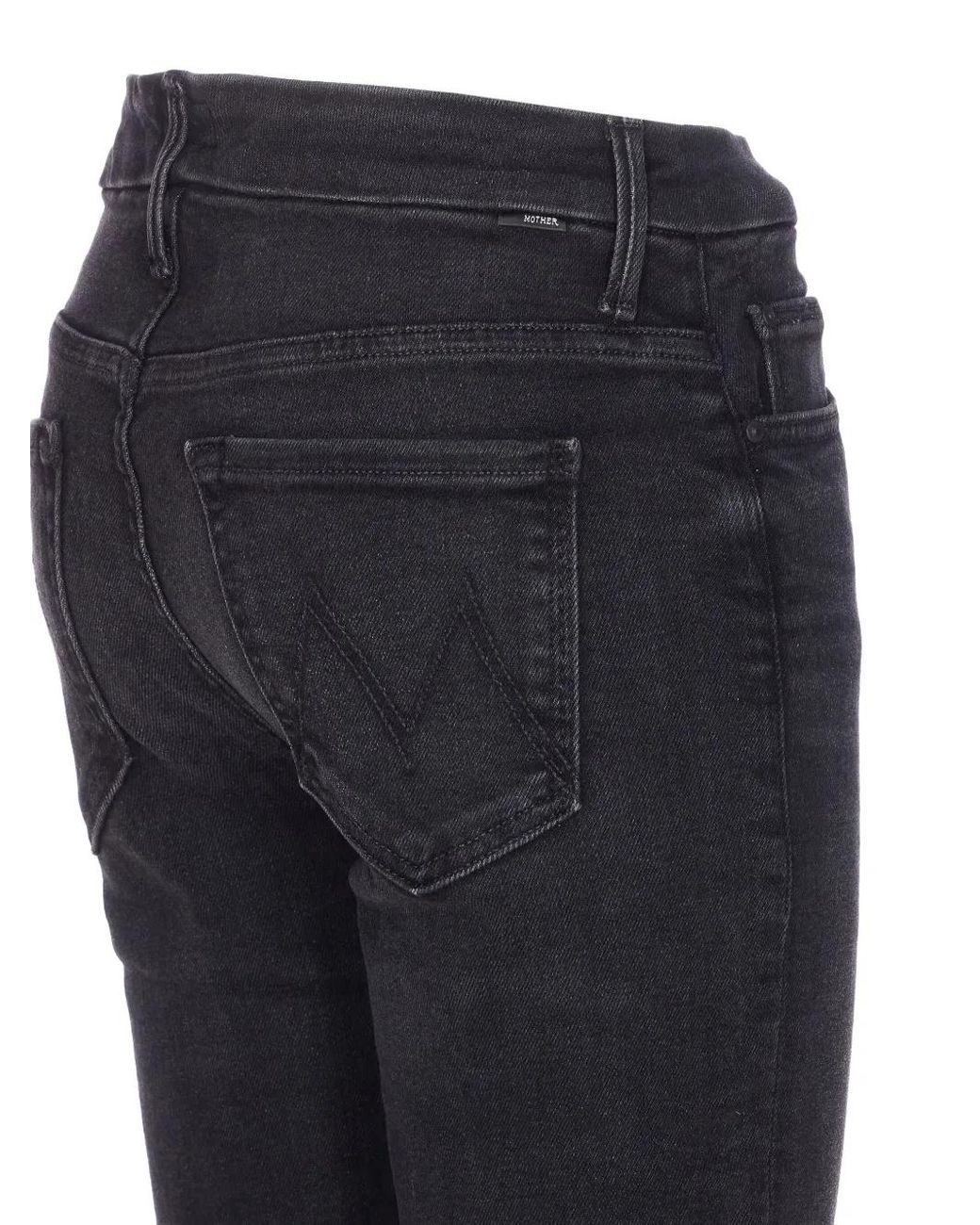 Mother Blue Cotton-Blend Jeans