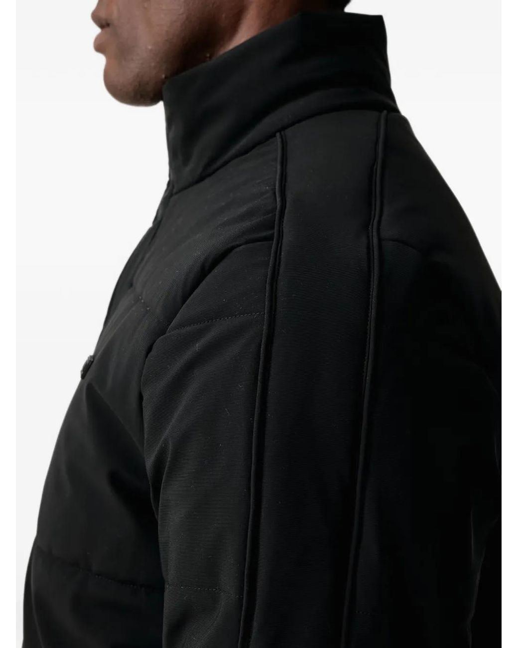 Guess Black Logo-Patch Puffer Jacket for men